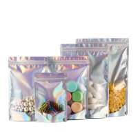 Holographic Mini Makeup Large Zipper Custom Zip Slide Hologram Cosmetic Bag